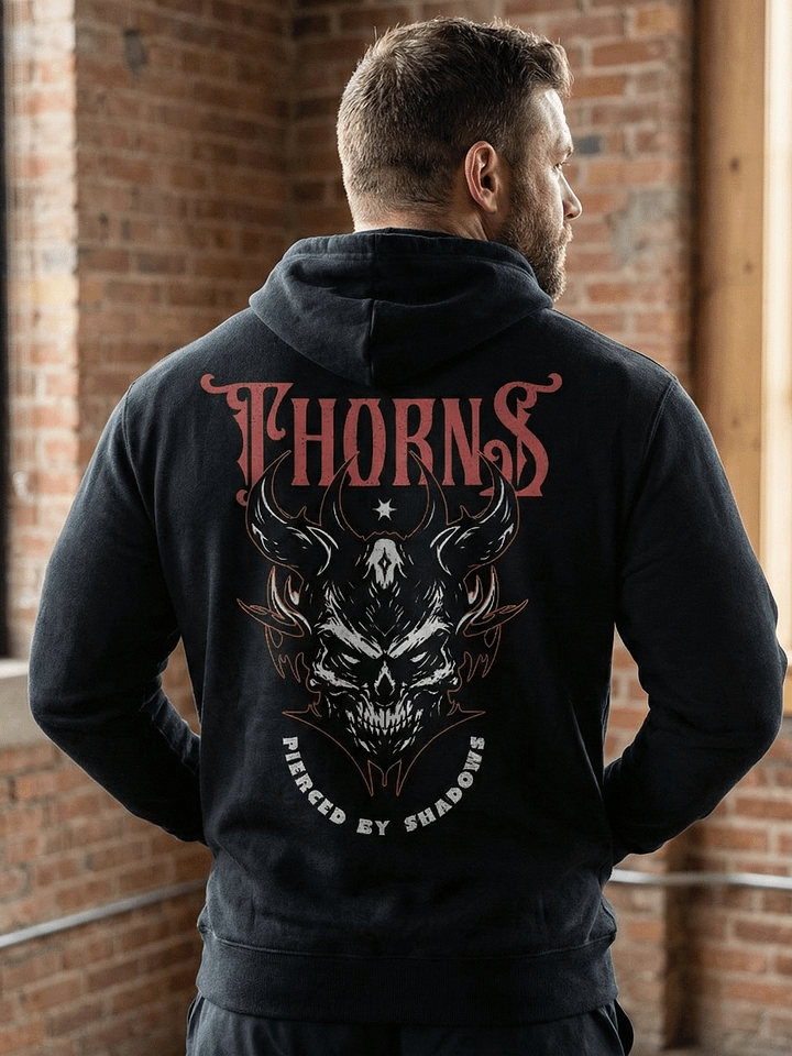 Thorns- Streetwear Dark Fashion Unisex Hoodie- Premium Cotton Heritage M2580 product image (2)