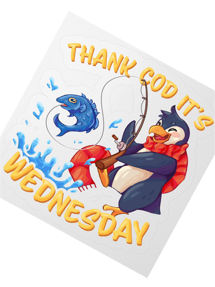 Thank Cod It's Wednesday [Sticker] product image (2)