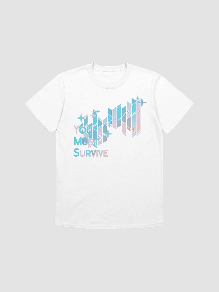 "YOU MUST SURVIVE" Stained Glass T-Shirt (White) product image (1)