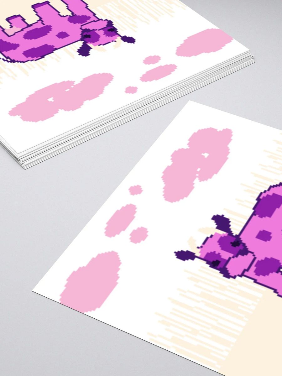 Purple Cow in a Field sticker product image (4)