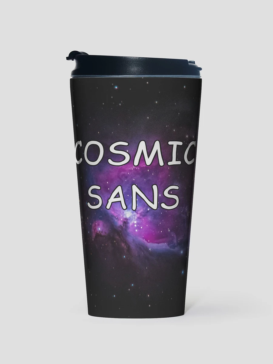 Cosmic Sans travel mug product image (1)