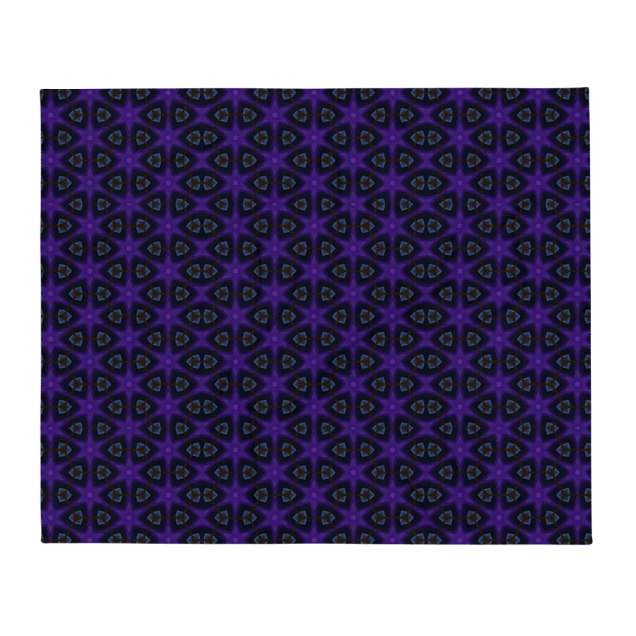 Starry Symmetry – Purple & Blue Modern Design Throw Blanket product image (3)