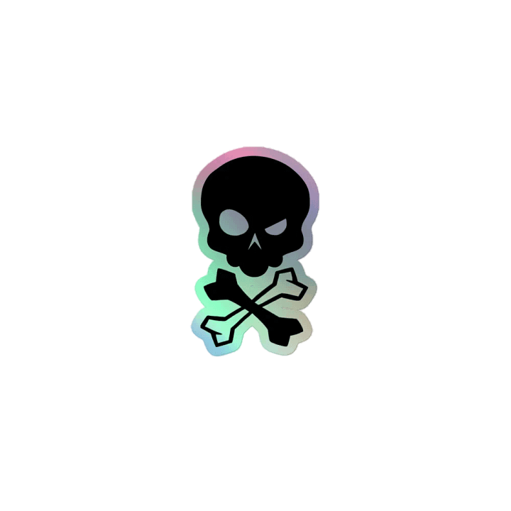 Holographic Skull and Crossbones Sticker product image (1)