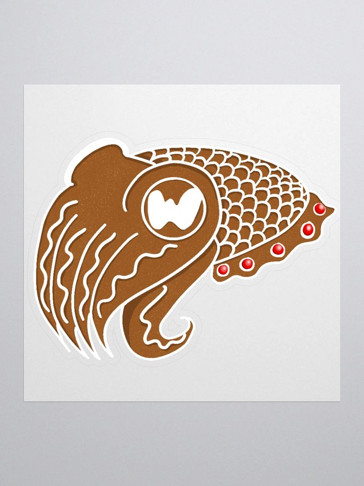 Gingerbread Cuttlefish Sticker product image (1)