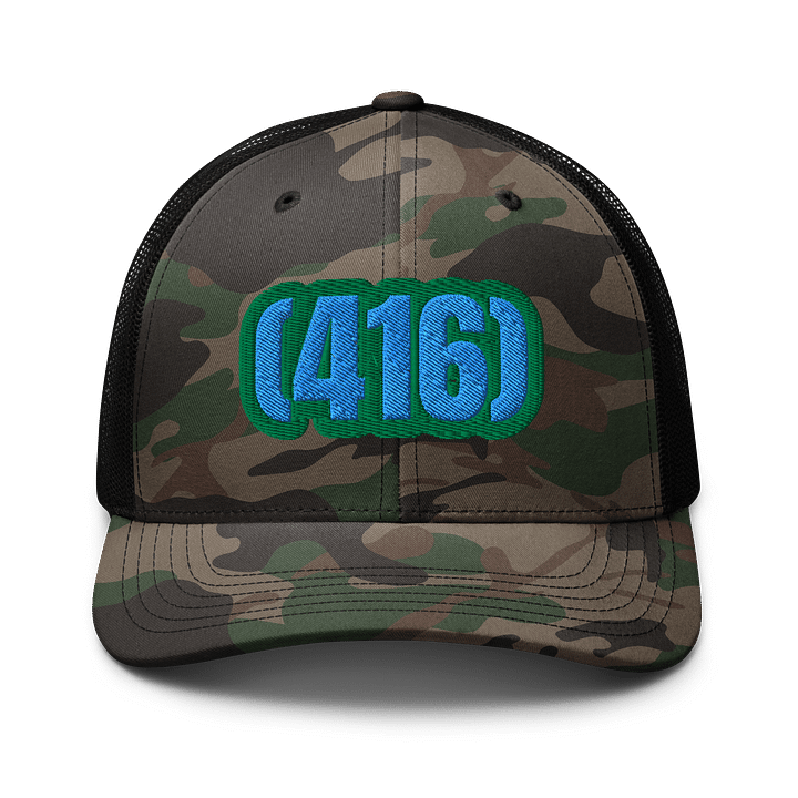 416 Camo Trucker Hat AREA CODE product image (1)
