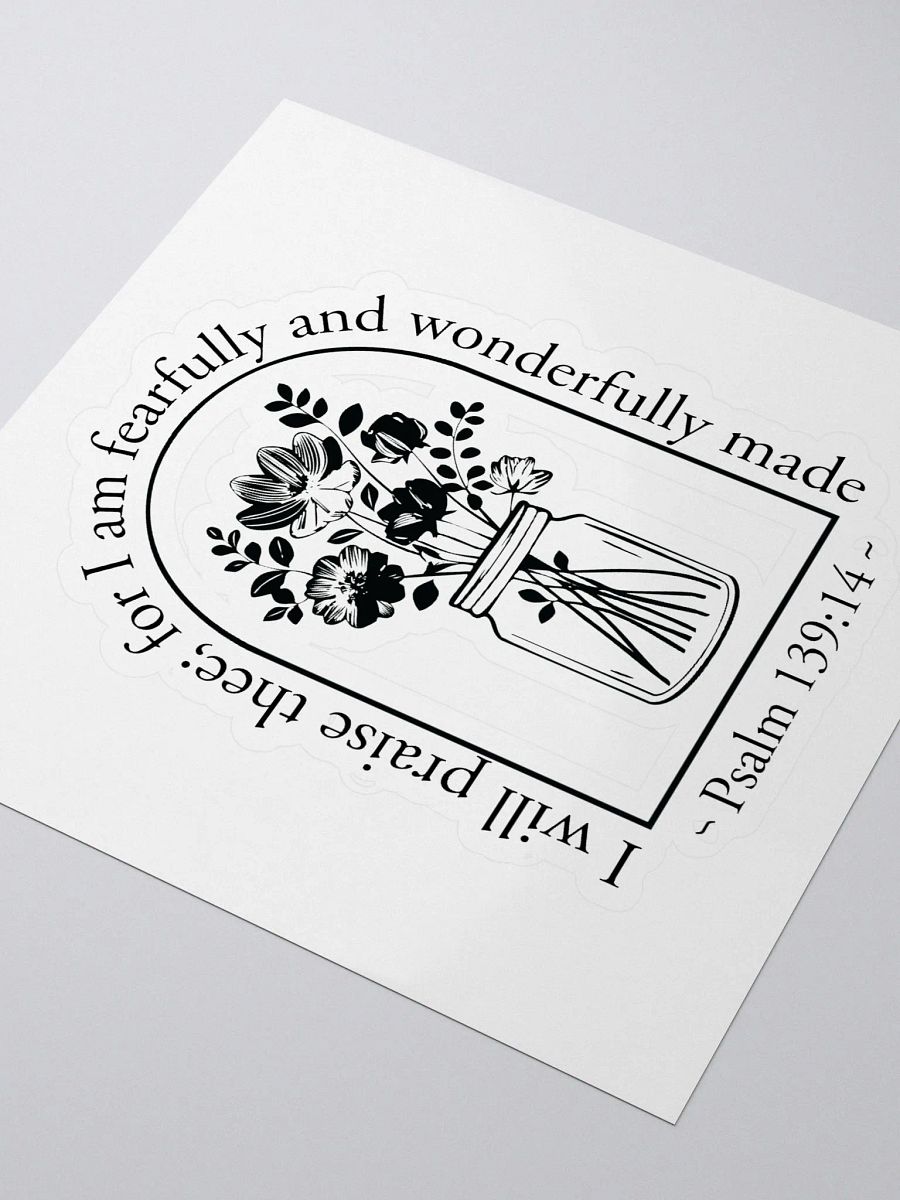 Psalm 139:14 Floral Sticker product image (3)