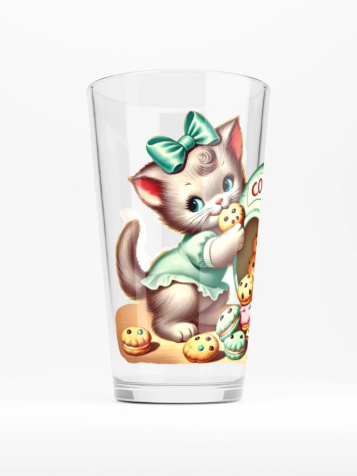 Cute Kittens in Cookie Jar 16 oz Glass product image (1)