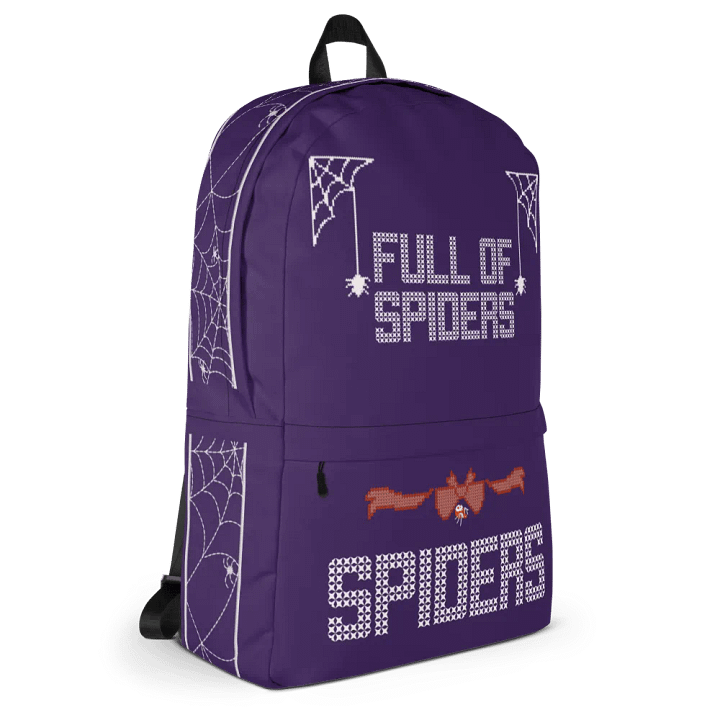 Full of Spiders purple backpack product image (2)