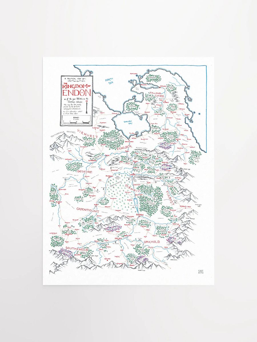 "The Kingdom of Endon" | Printed Map product image (2)
