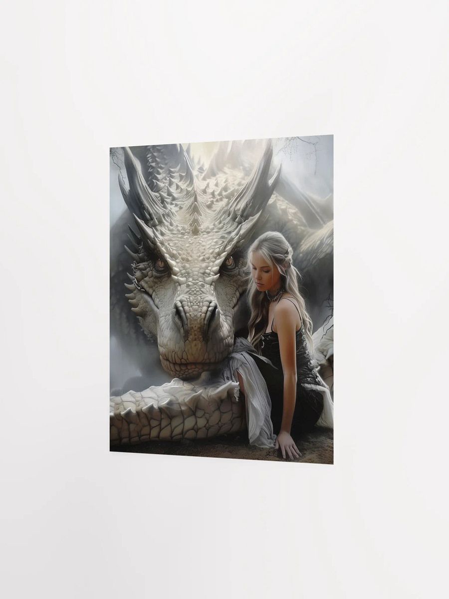 Girl with her white dragon - Poster product image (10)