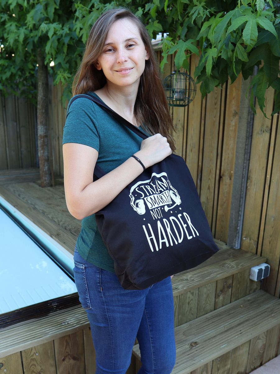 Stream Smarter Not Harder Tote Bag product image (3)
