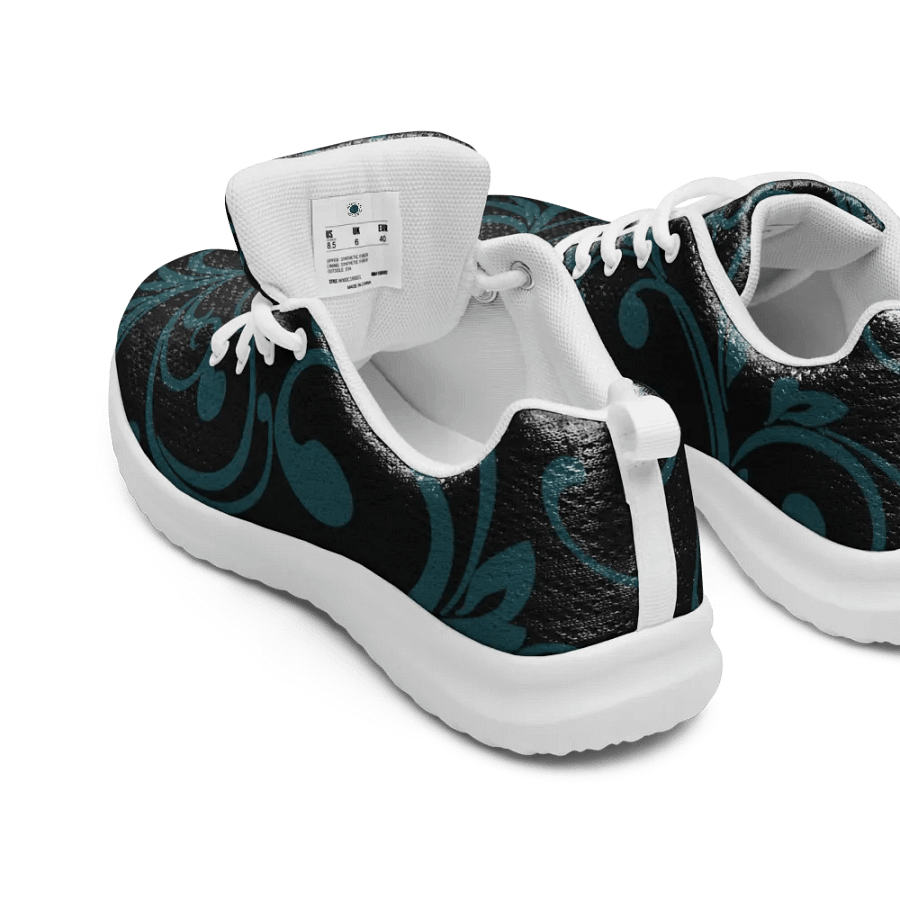 Dark Teal Twirls Women's Athletic Sneakers product image (5)