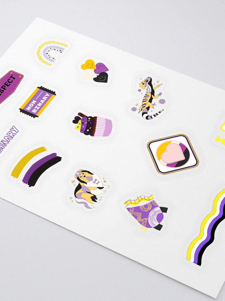 Non-Binary LGBTQ+ Full Sticker Sheet product image (2)