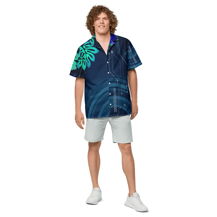 Bloom 'n Byte Full Button Up Overshirt product image (4)