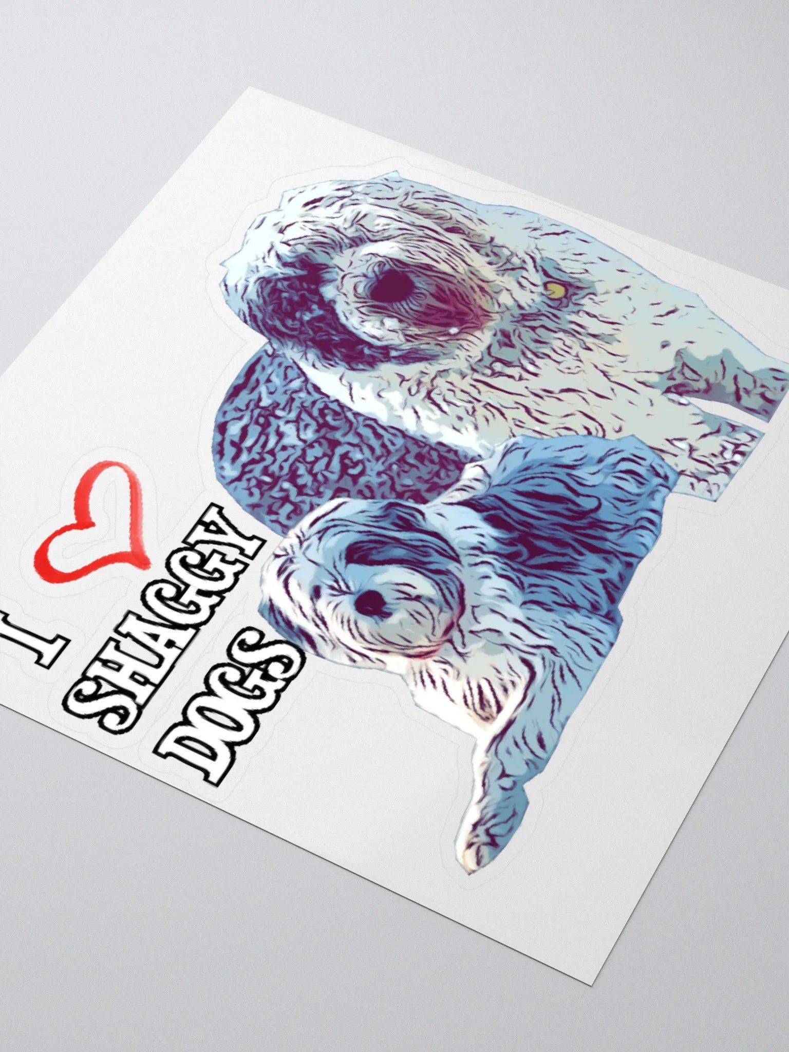 Shaggy Dog Love Sticker product image (3)