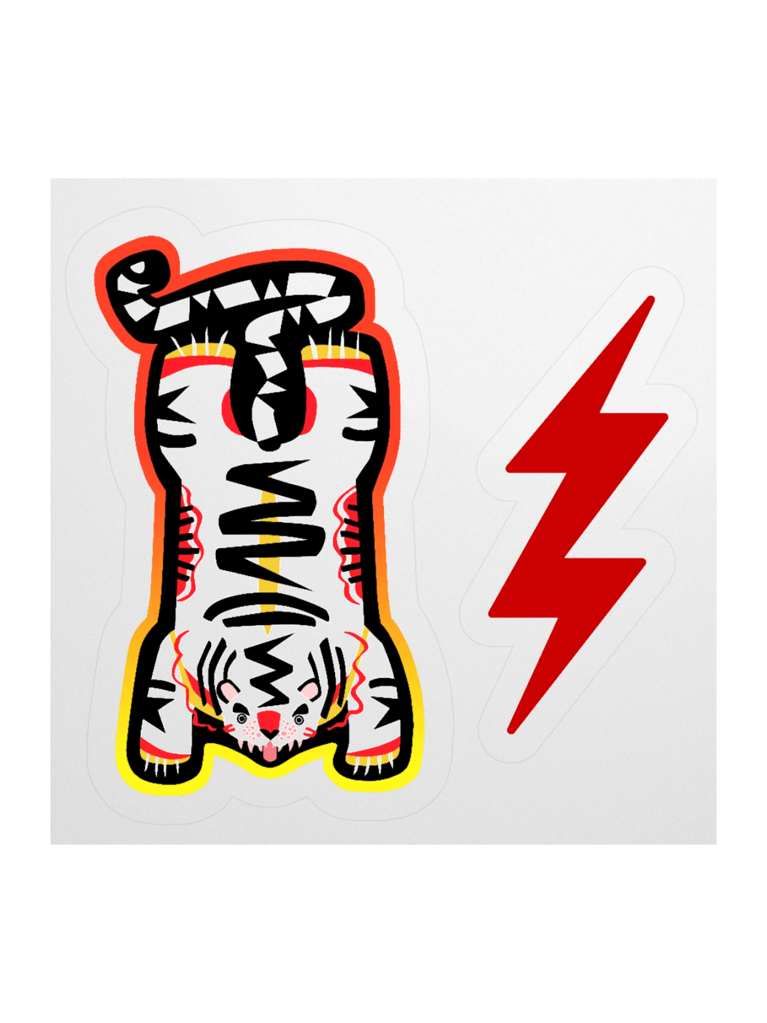 White and Orange Tiger Sticker product image (1)