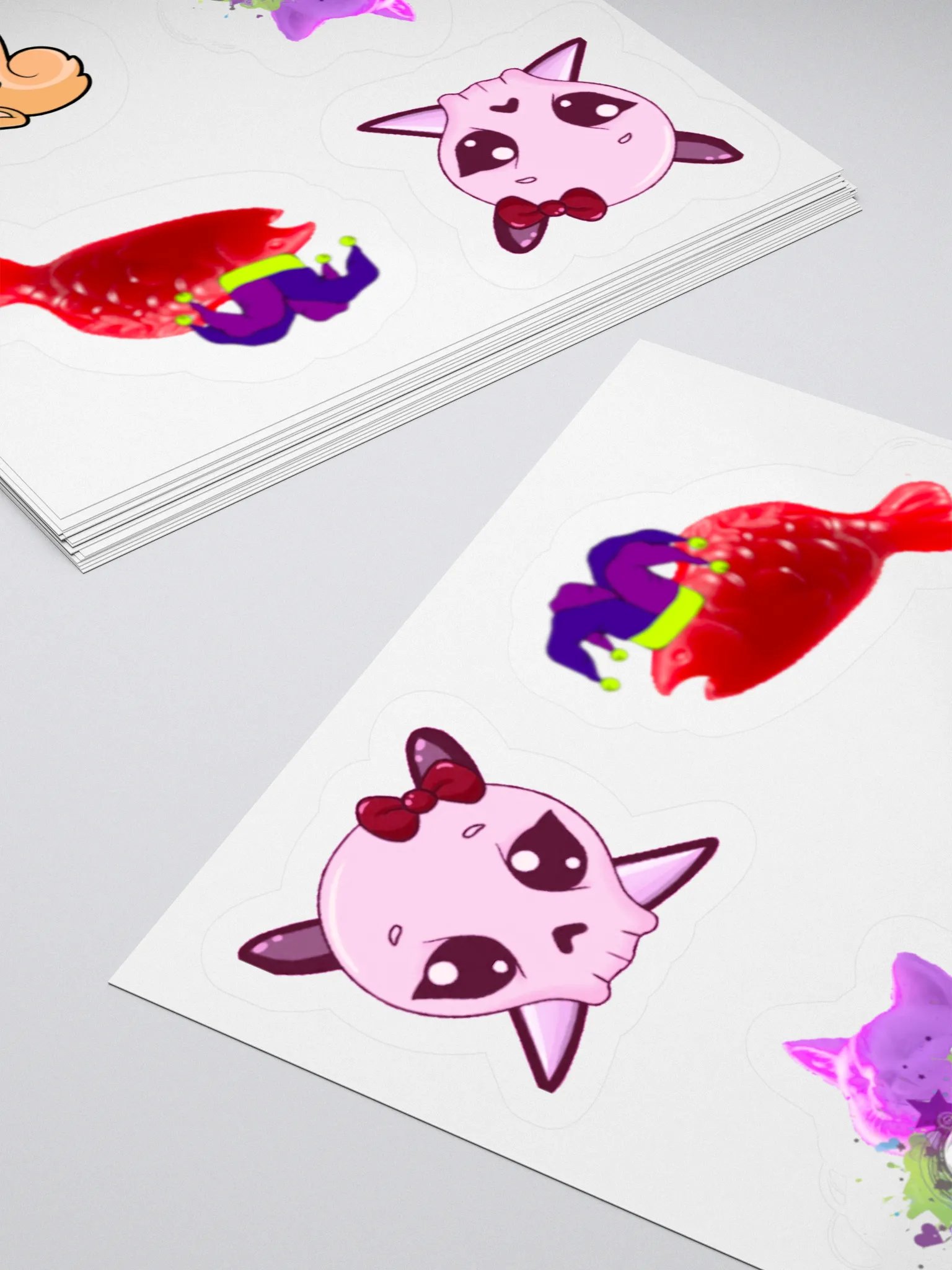 Whimsical Cartoon Kiss Cut Sticker Pack product image (11)