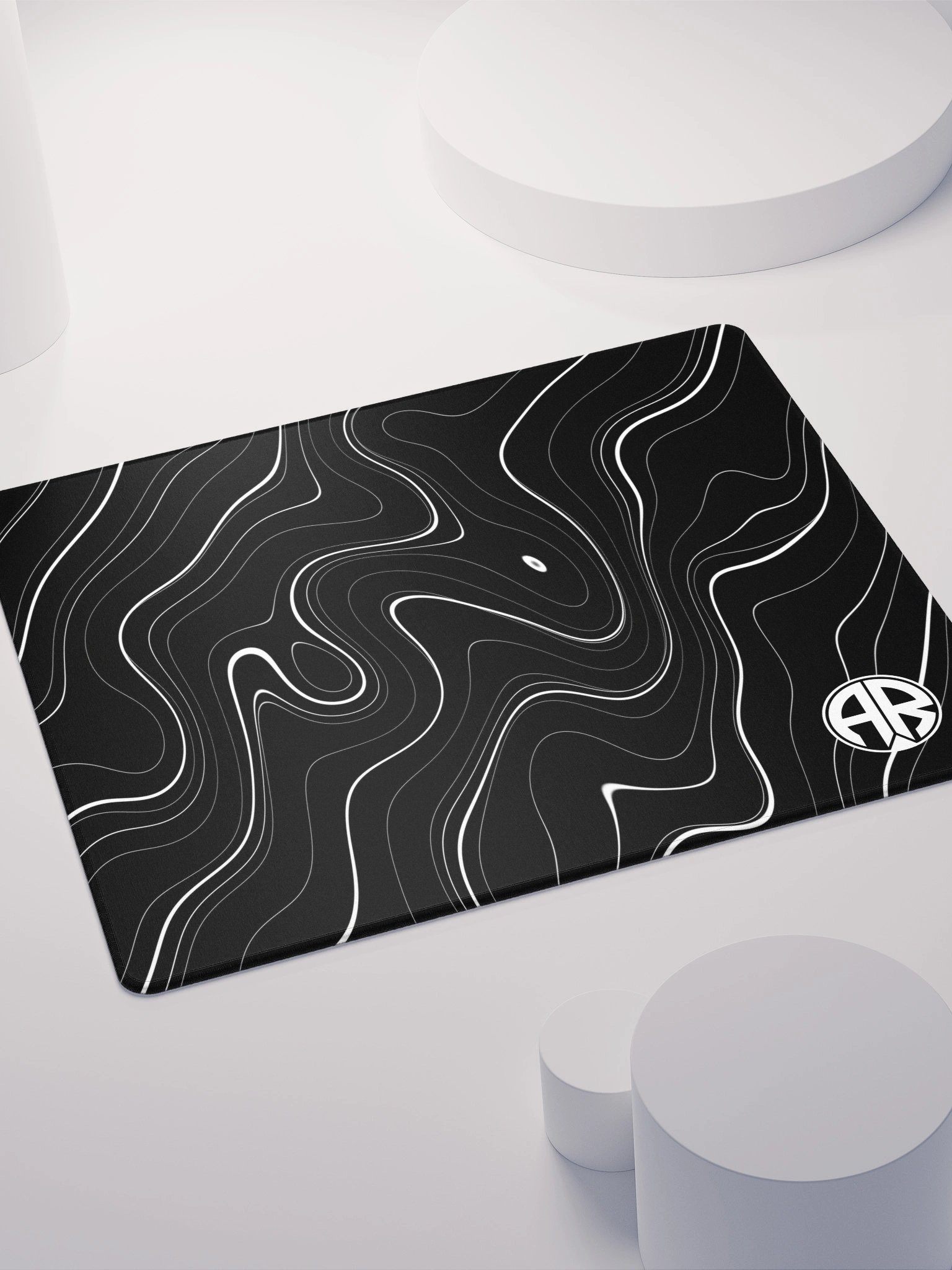 White on Black Arctic Reborn Gaming Pad product image (3)
