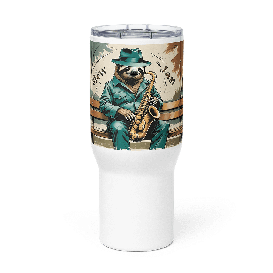 Saxophone Sloth Travel Mug product image (1)