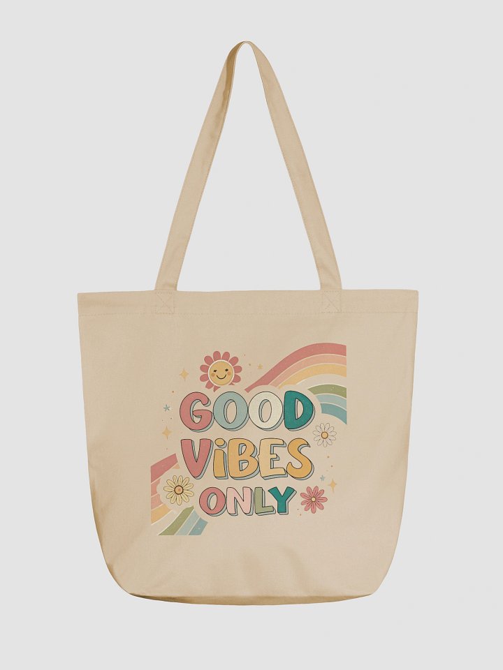 Good Vibes Only Rainbow Tote Bag product image (1)