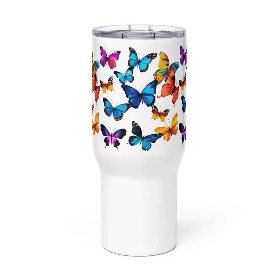 Stainless steel Butterfly travel mug product image (2)