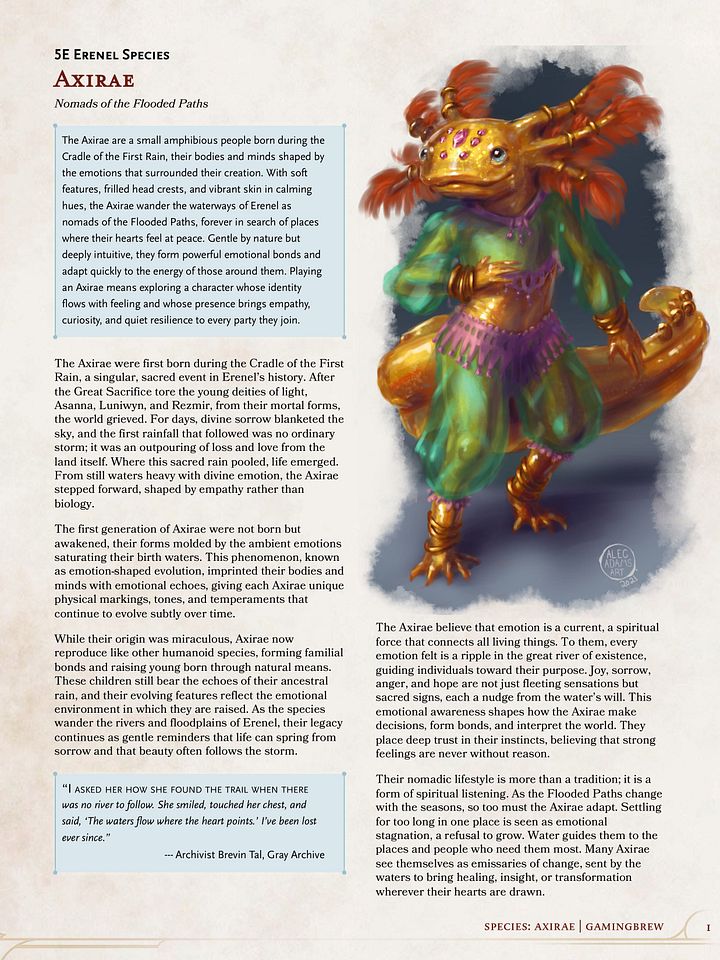Axirae | 5E Species product image (2)
