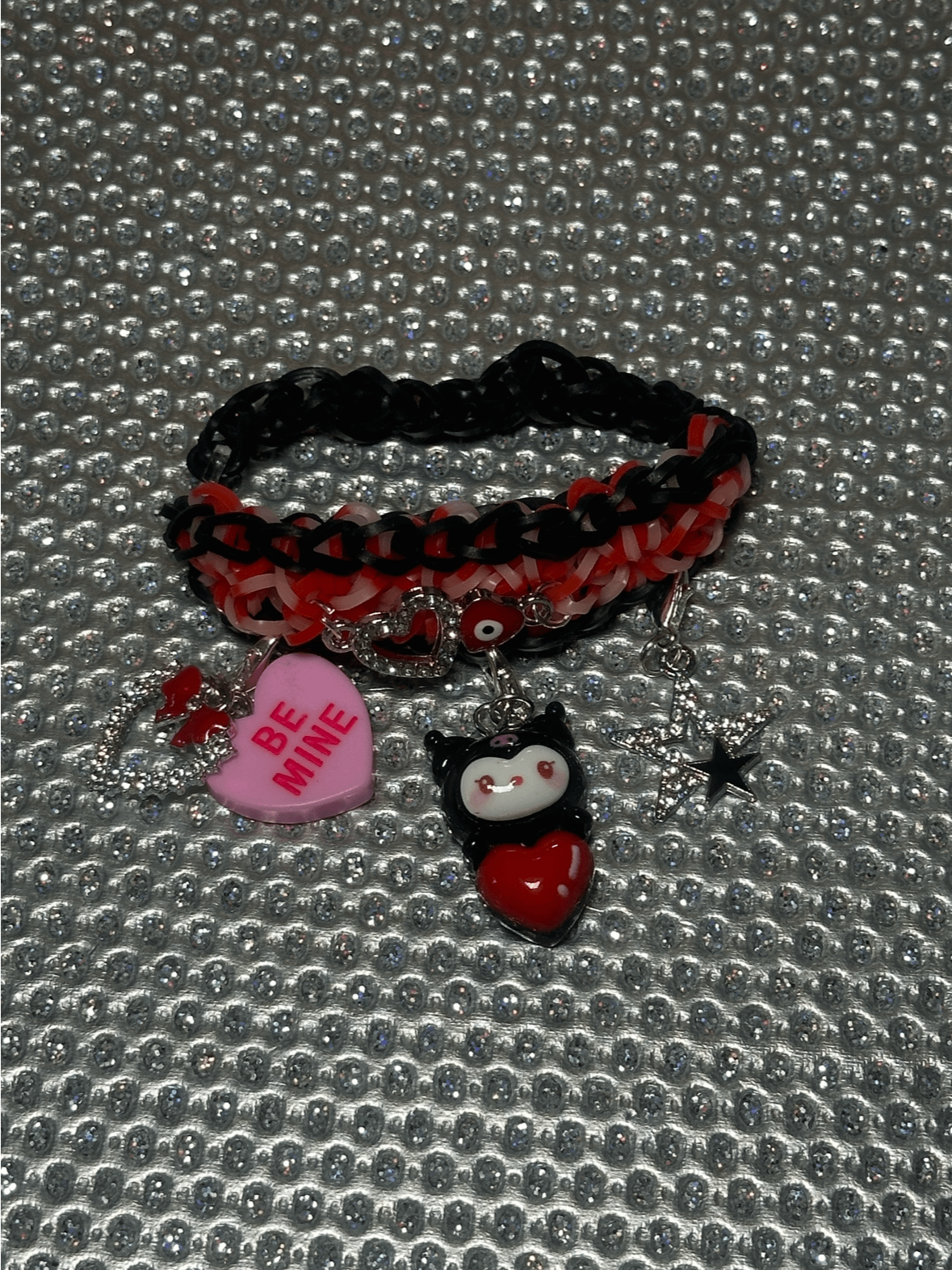 ‘ Be Mine’ Kuromi Lover Evil Eye Elastic Band Bracelet product image (1)