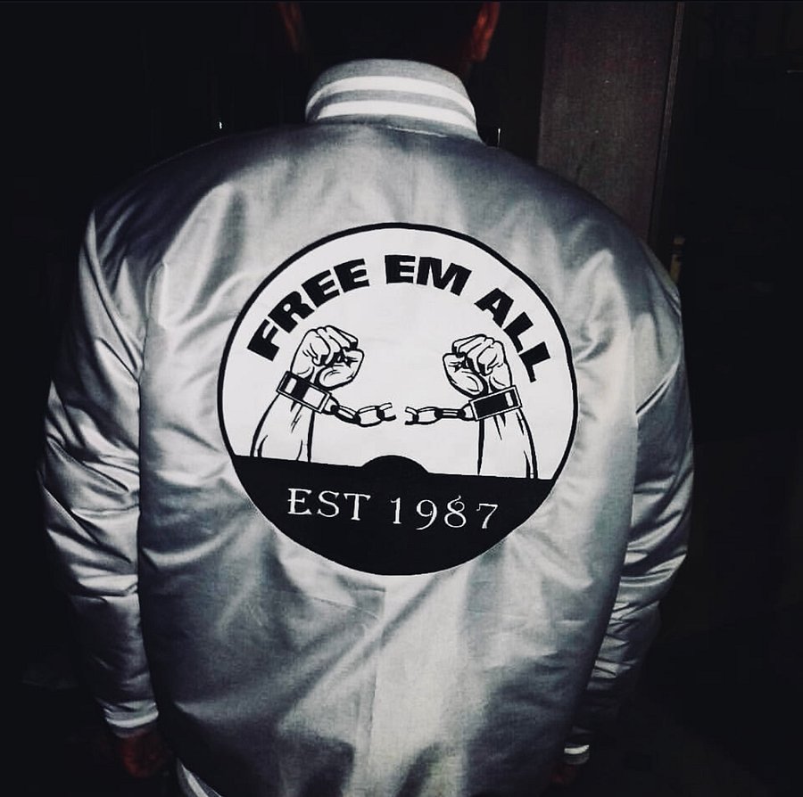 Free Em All Silk Bomber Jacket (PreOrders) product image (2)
