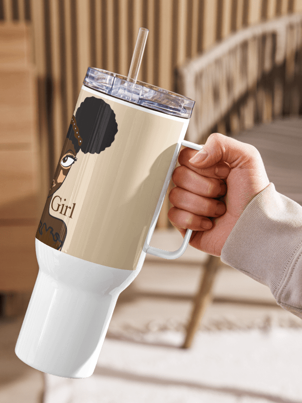 Beautiful Brown Girl Cookies & Cream (Vitiligo) Travel Mug product image (3)