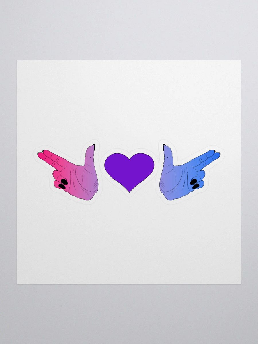 Finger Guns (bi flag) Sticker product image (2)
