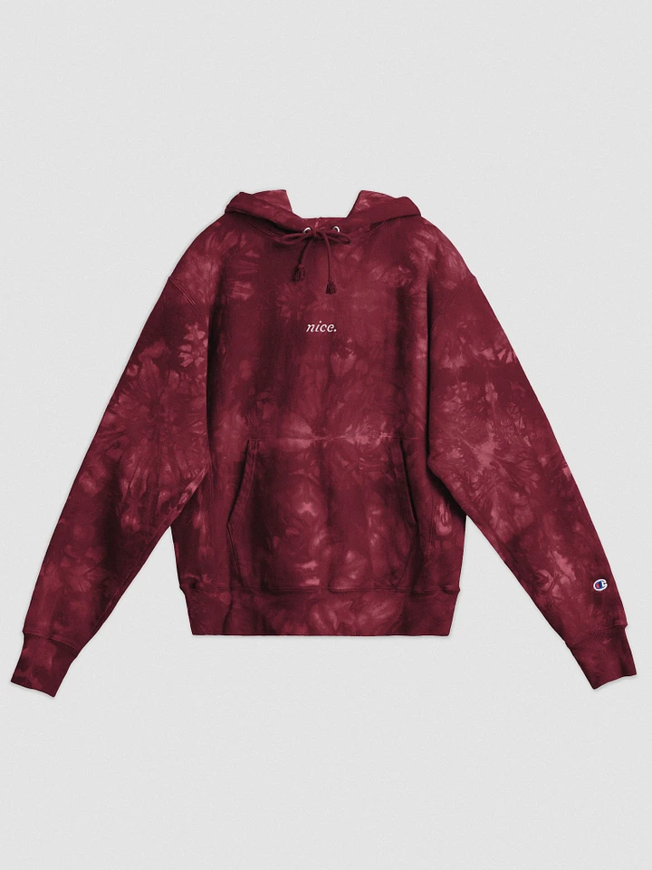 Exclusive Champion Tie Dye 'Nice.' Signature Hoodie (Red) product image (1)