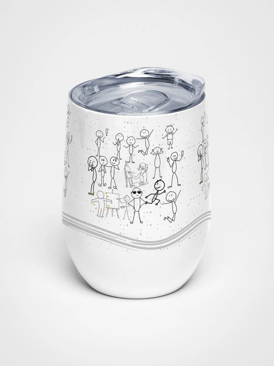 Fun paint and Sip Wine Tumbler for Arty moms dads friends product image (1)