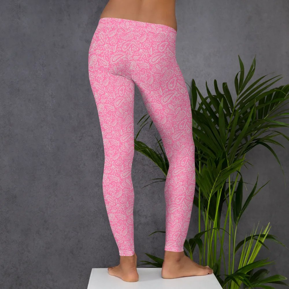 Light Pink All-Over Print Leggings product image (7)