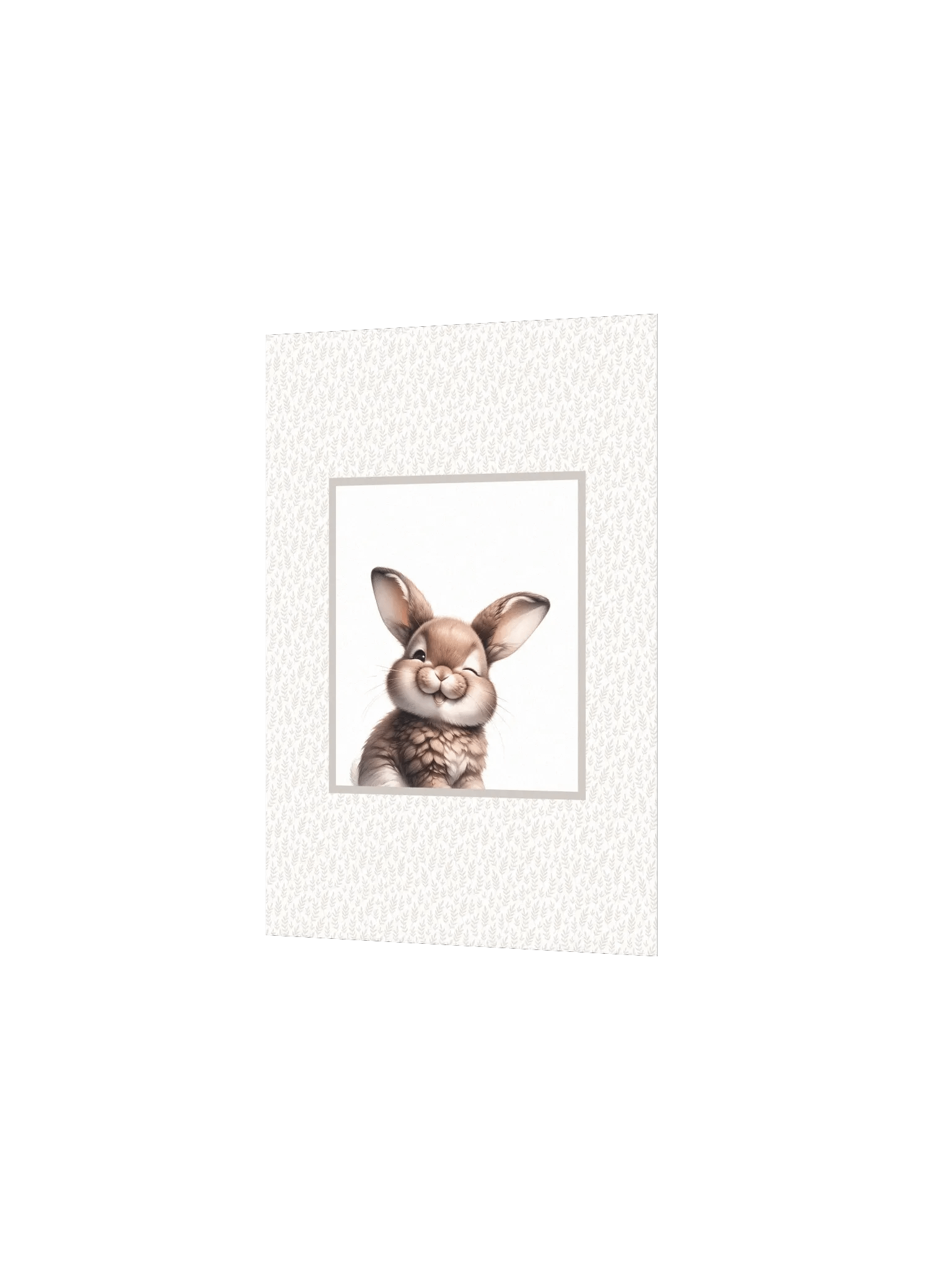 Happy Woodland Bunny, Boho Nursery Print product image (3)