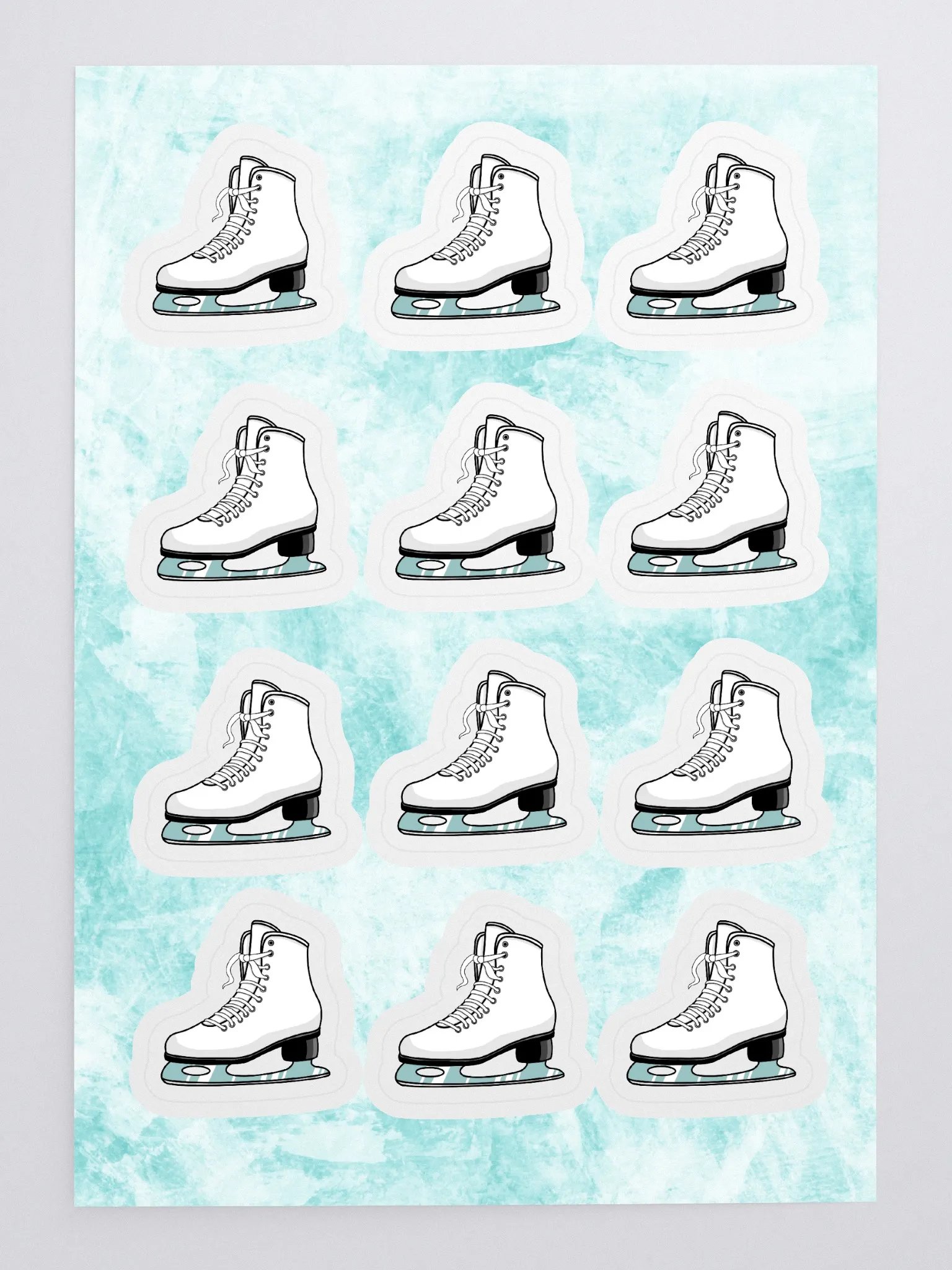 White Ice Skates Sticker Sheet product image (3)