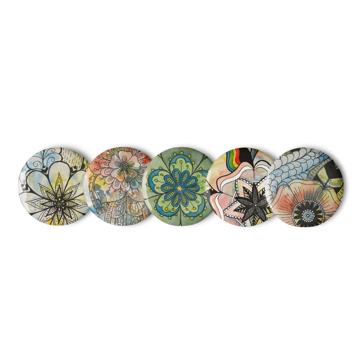 Floral Fantasy Pin Button Set product image (1)