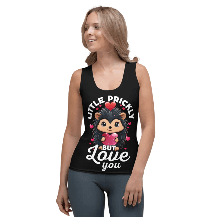 A little prickly but I love you - Cute hedgehog - Tank Top Black product image (1)