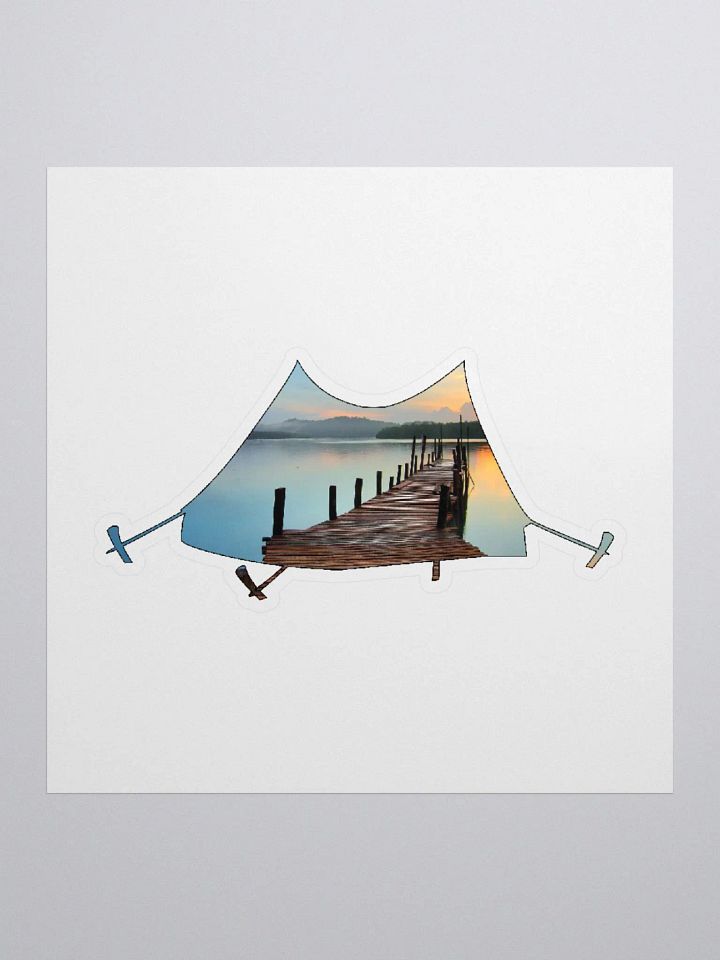 Camp, Relax, Reflect Hiking, tent, outdoors, camping, relaxing, bridge, adventure, away from home, nature, travel, mountain, forest, wild, trees, sunset, retro, souvenir, distressed. product image (2)