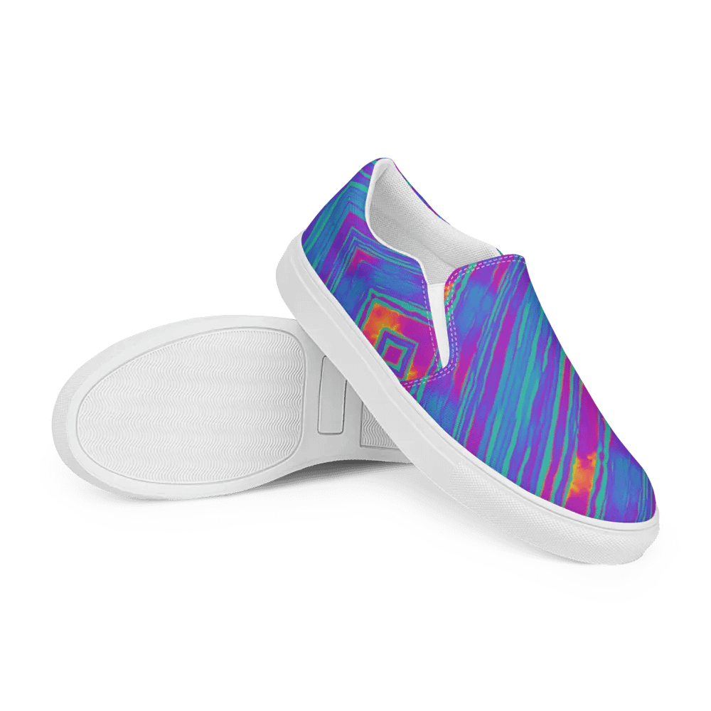Neon Dreams Glitch Art Slip-Ons product image (12)