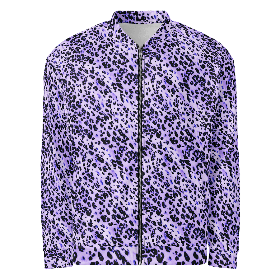 Purple Leopard Skin Bomber Jacket product image (1)