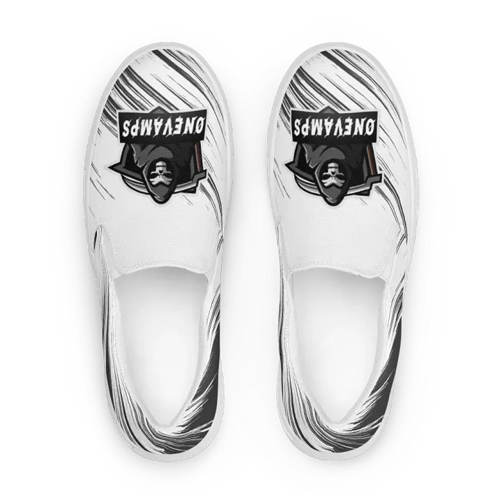 Men's Slip-On Canvas Shoes OneVamps Black and White product image (2)