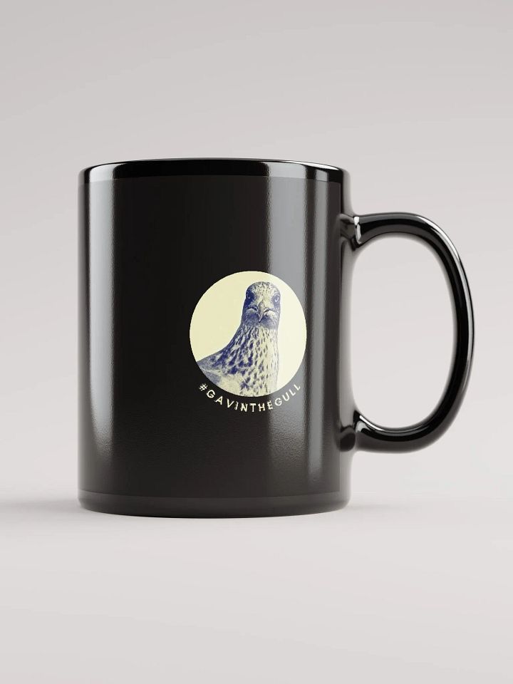 Gavin the Gull Cult Glossy Black Mug product image (2)