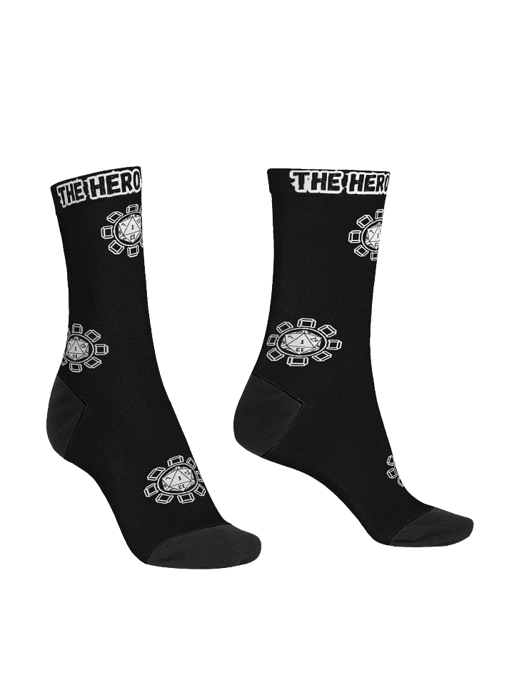 Black Eco Friendly "Hero Table" Crew Socks product image (2)