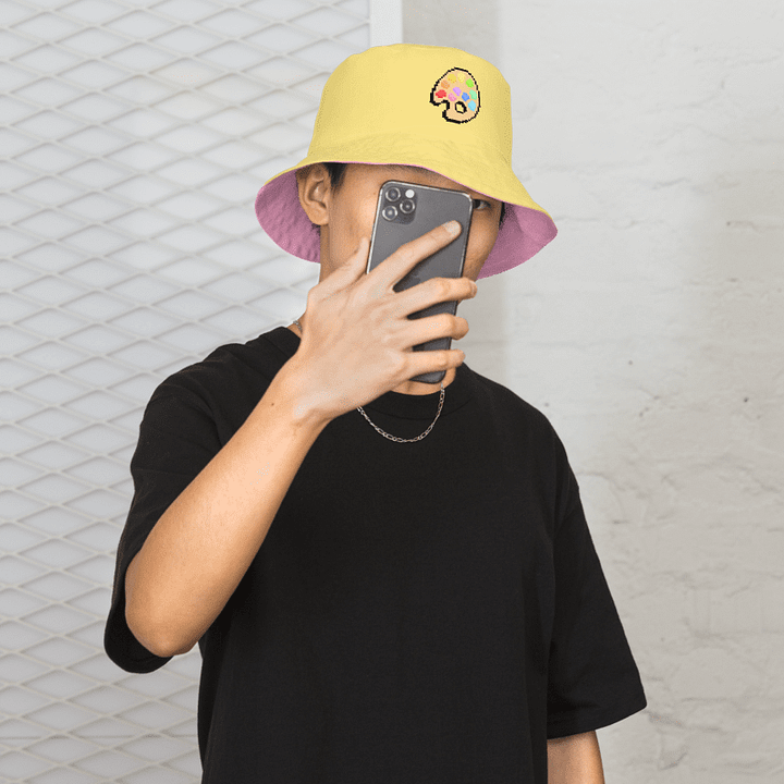 pixel pop reversable bucket hat product image (2)