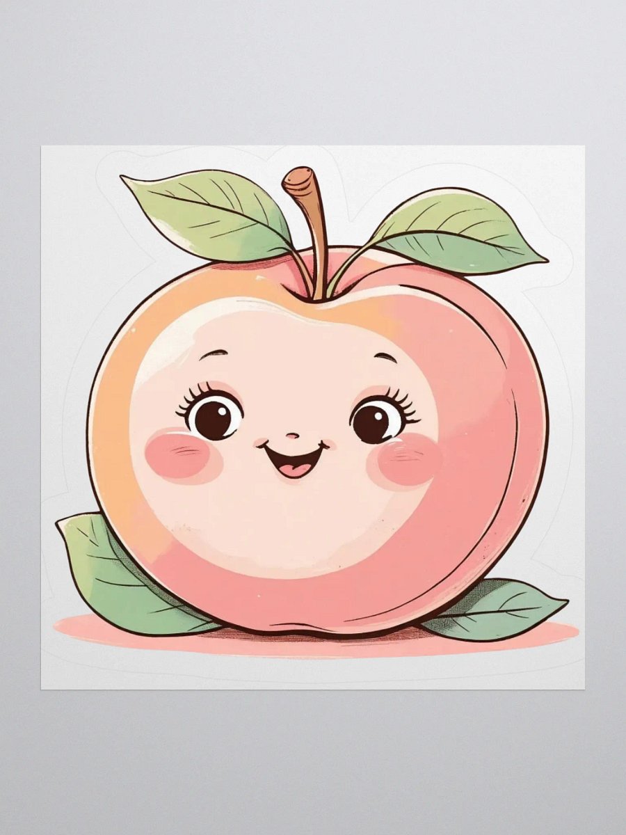 Cheerful Peach Kiss Cut Stickers product image (1)