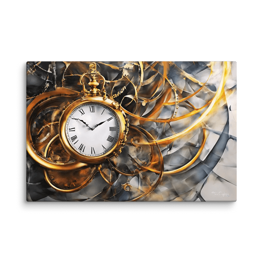 Time Confusion-6 | Canvas Artistic Wall Painting product image (6)