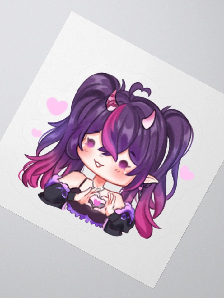 Mischievous Heart Kiss Cut Sticker product image (2)