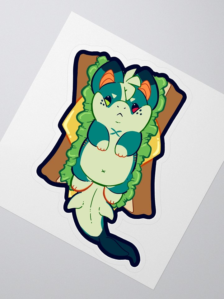 IDIOT SAMMICH Cork Sticker - 5"x5" product image (2)