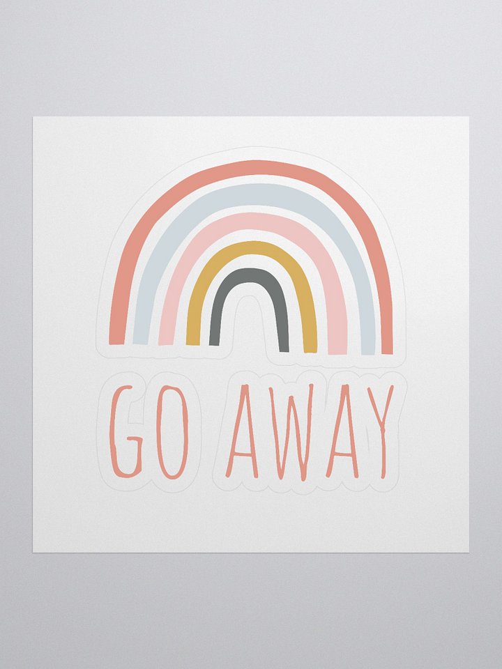 Go Away Rainbow Sticker product image (1)