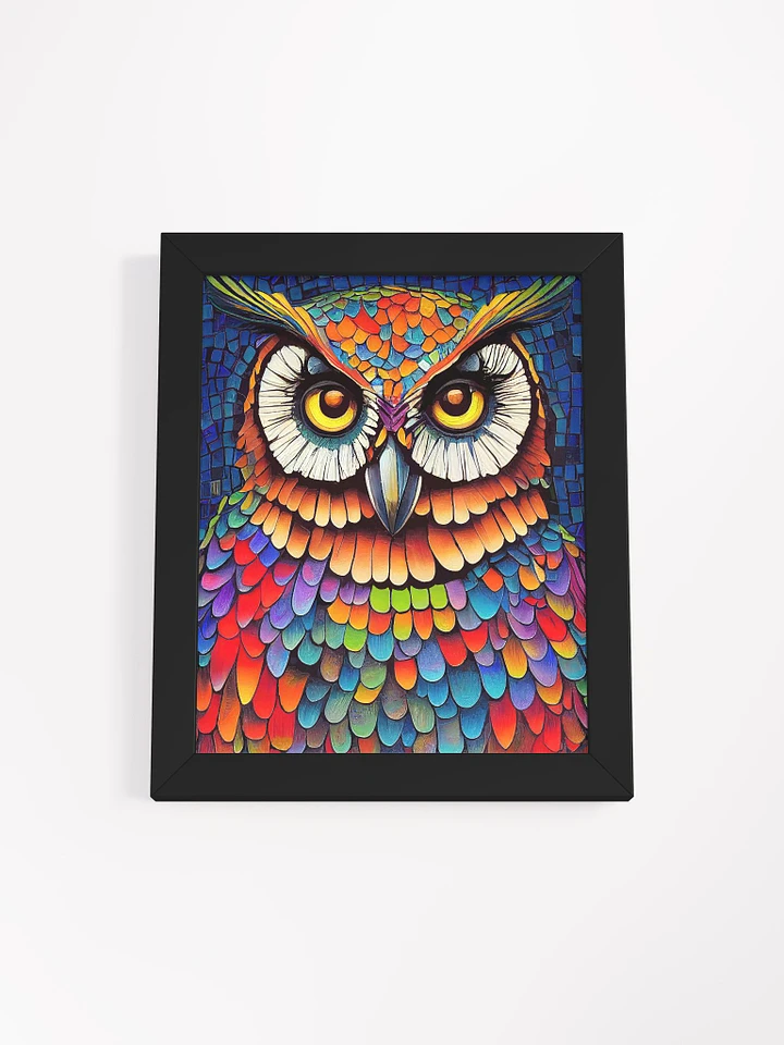 Colorful Owl Portrait – Mosaic Framed Poster product image (13)